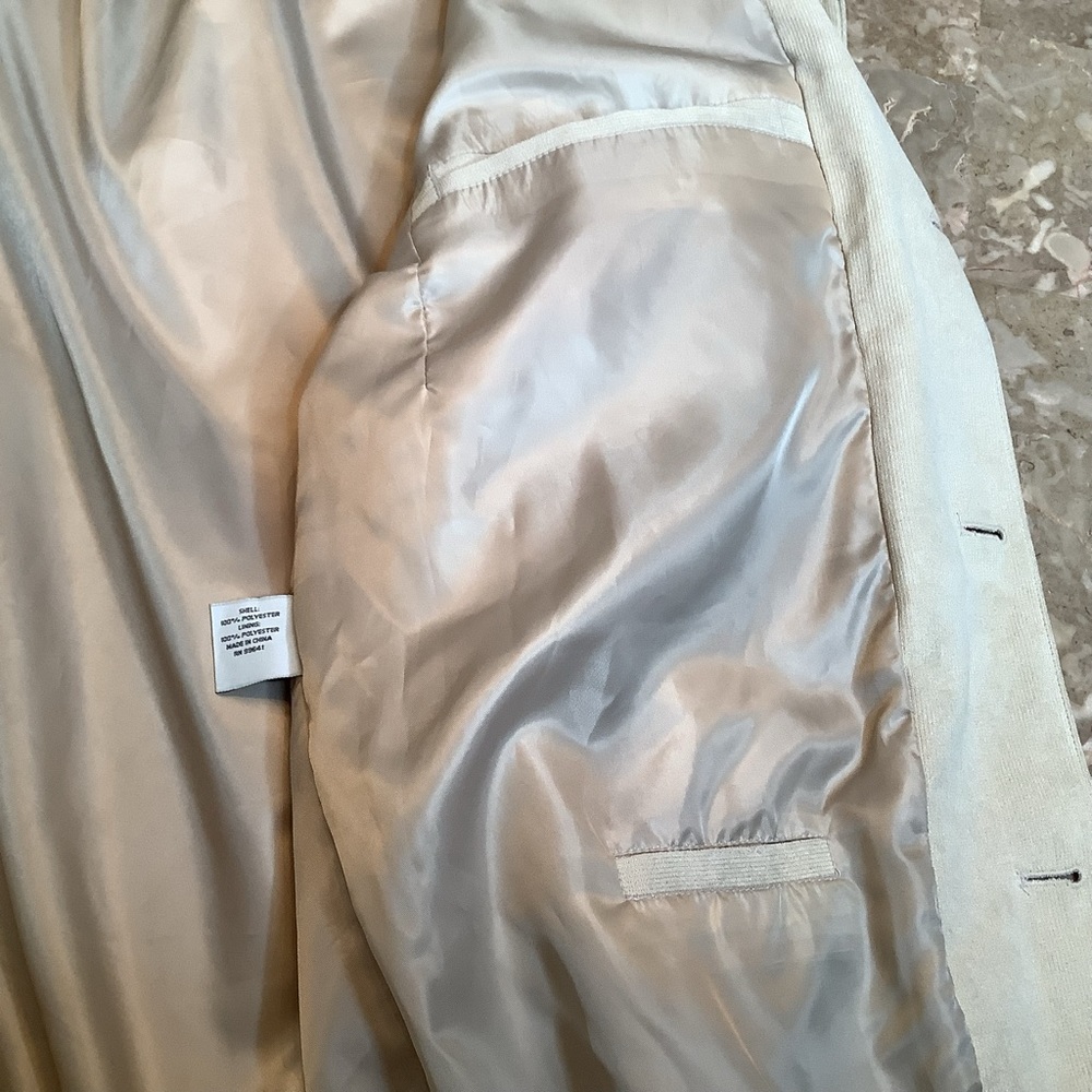 Linea Uomo button down shirt jacket, beige, 2 exterior pockets, 3 interior, XL - Picture 6 of 16